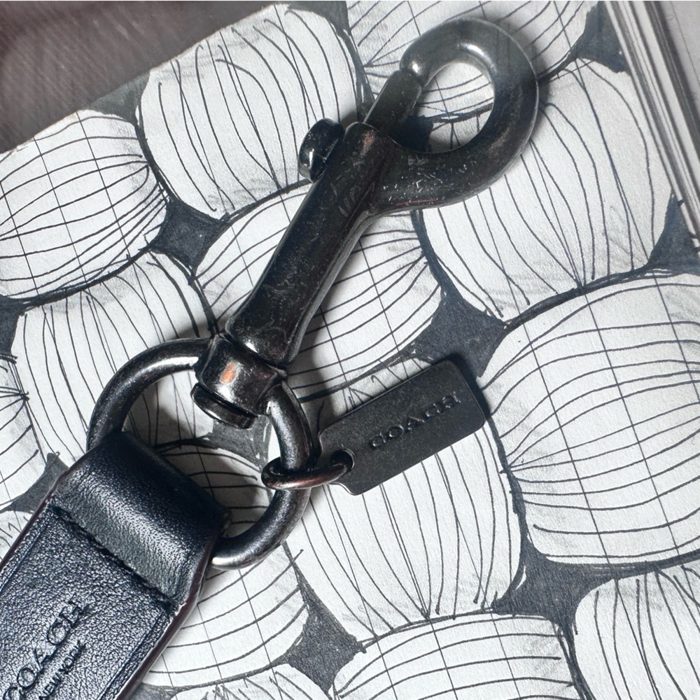 Coach Key Chain Ring w/ Valet Clip - Picture 2 of 4